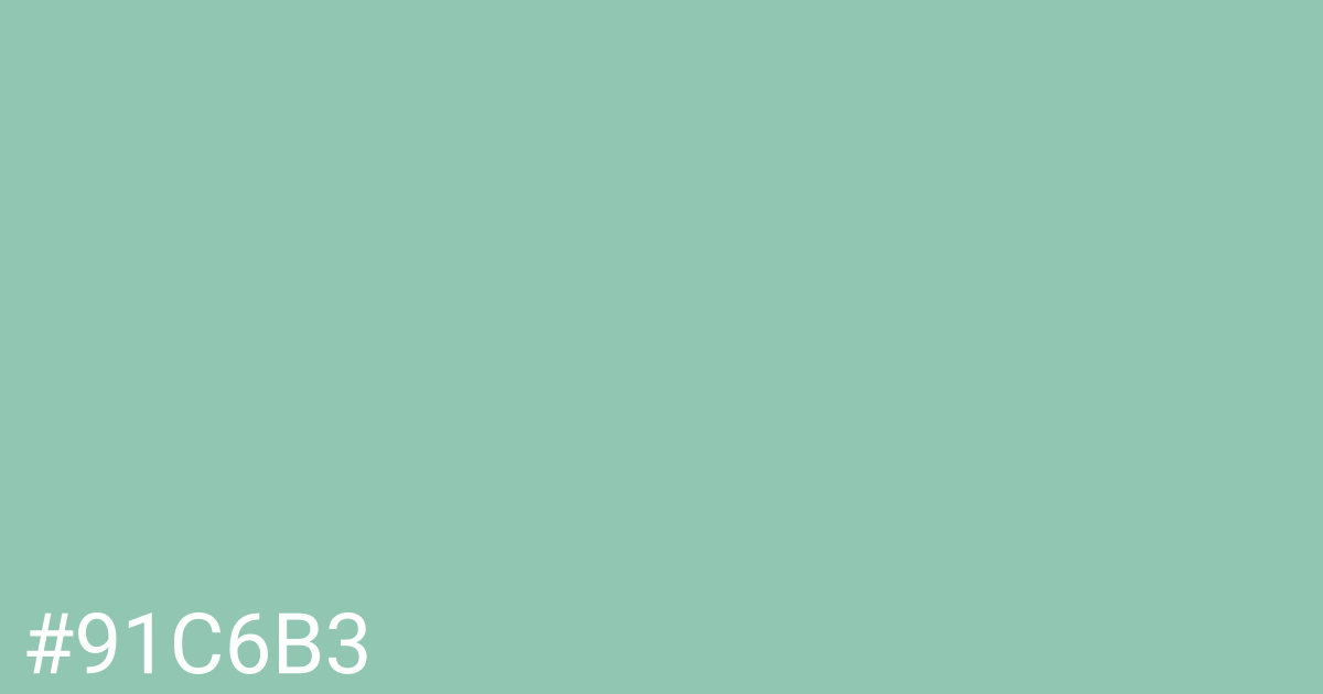 Hex color #91c6b3 graphic