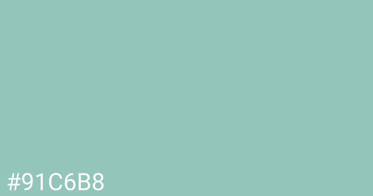 Hex color #91c6b8 graphic