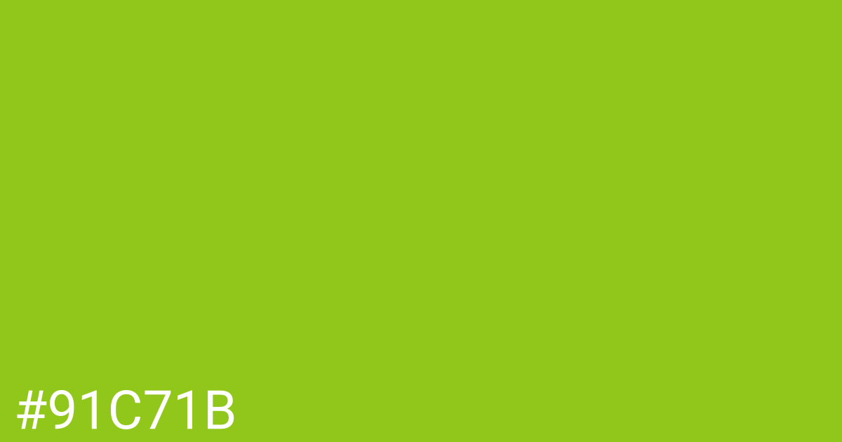 Hex color #91c71b graphic