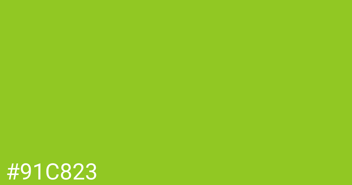 Hex color #91c823 graphic