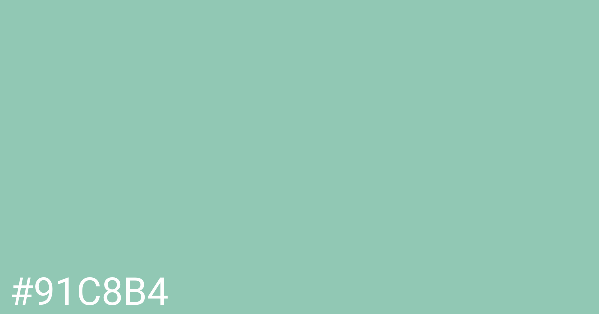 Hex color #91c8b4 graphic