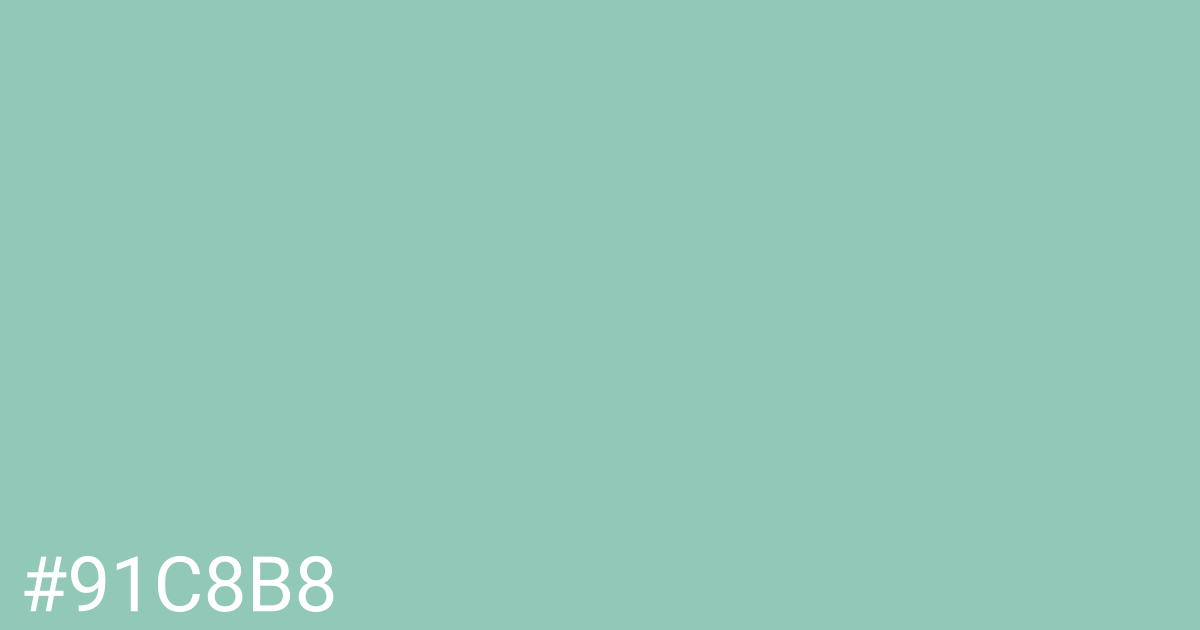 Hex color #91c8b8 graphic