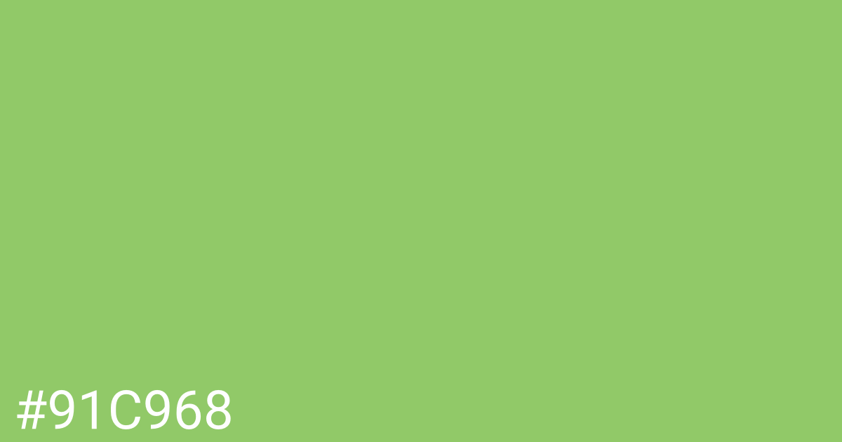 Hex color #91c968 graphic