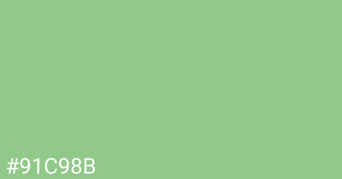 Hex color #91c98b graphic