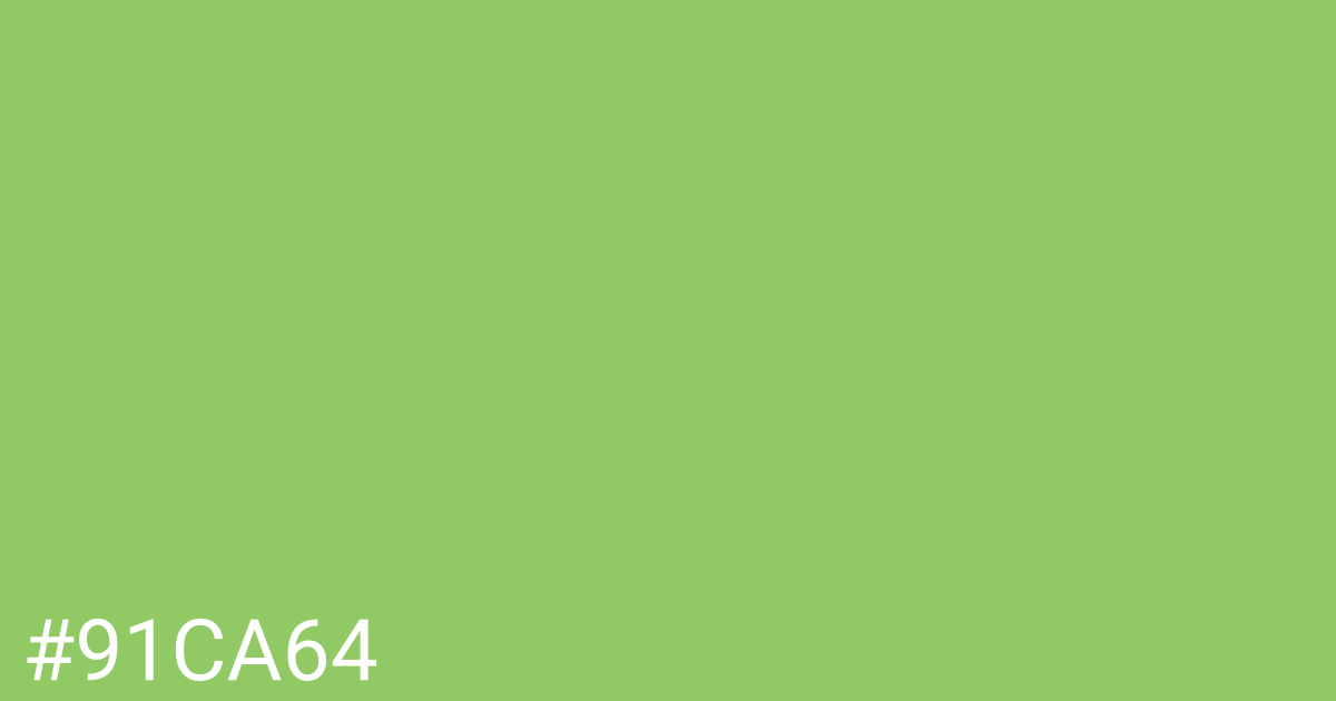 Hex color #91ca64 graphic
