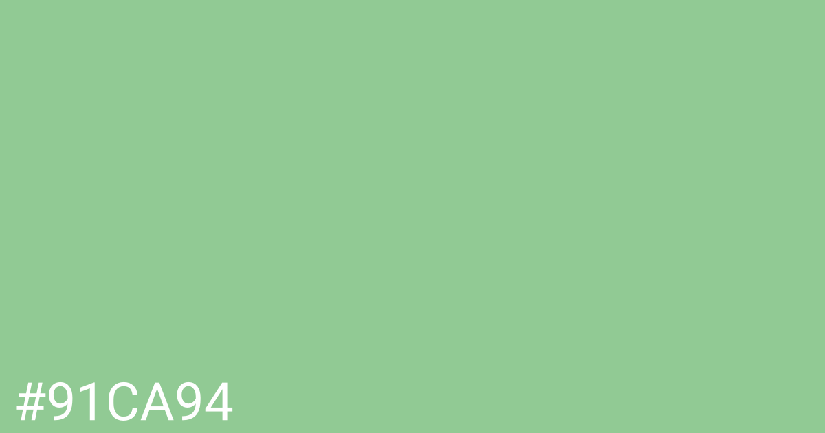 Hex color #91ca94 graphic