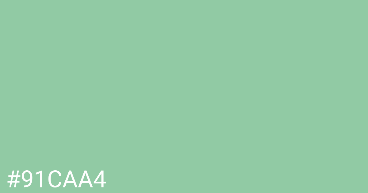 Hex color #91caa4 graphic