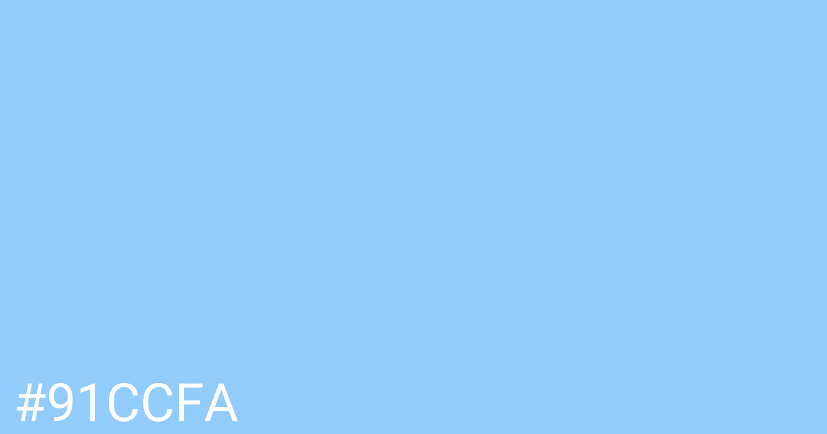 Hex color #91ccfa graphic