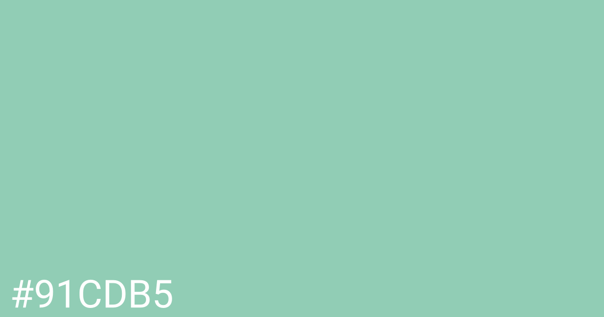 Hex color #91cdb5 graphic