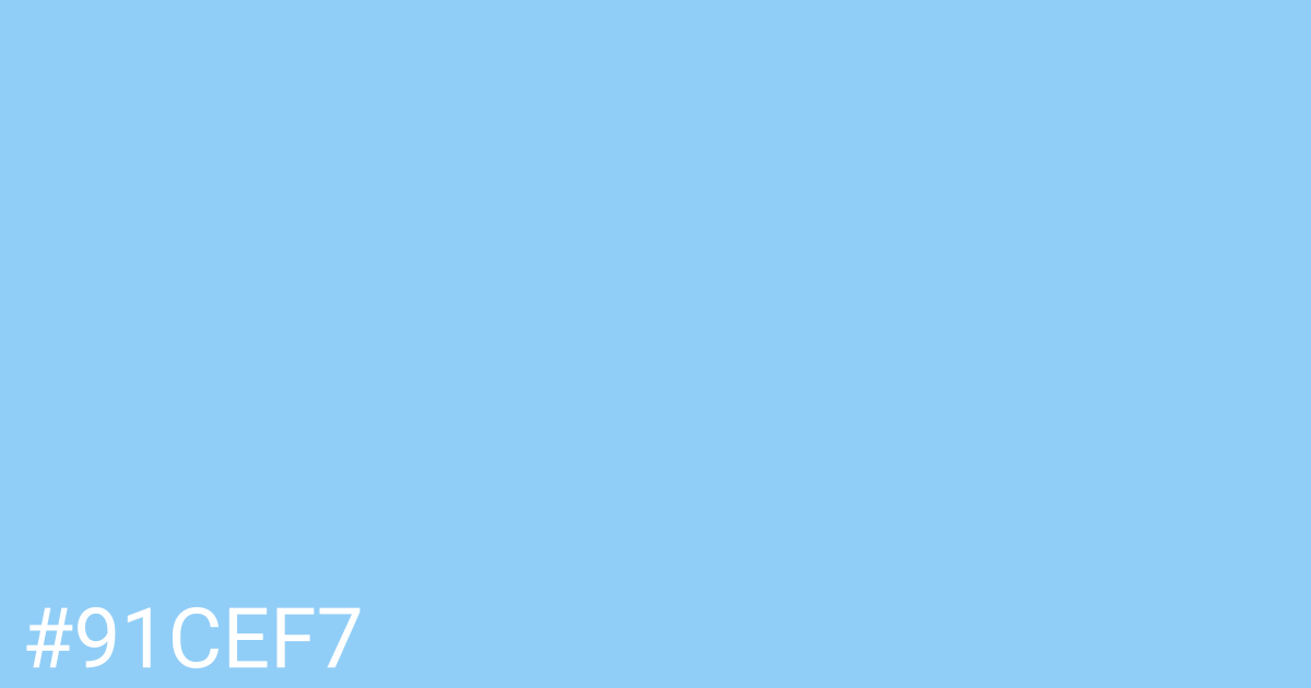 Hex color #91cef7 graphic