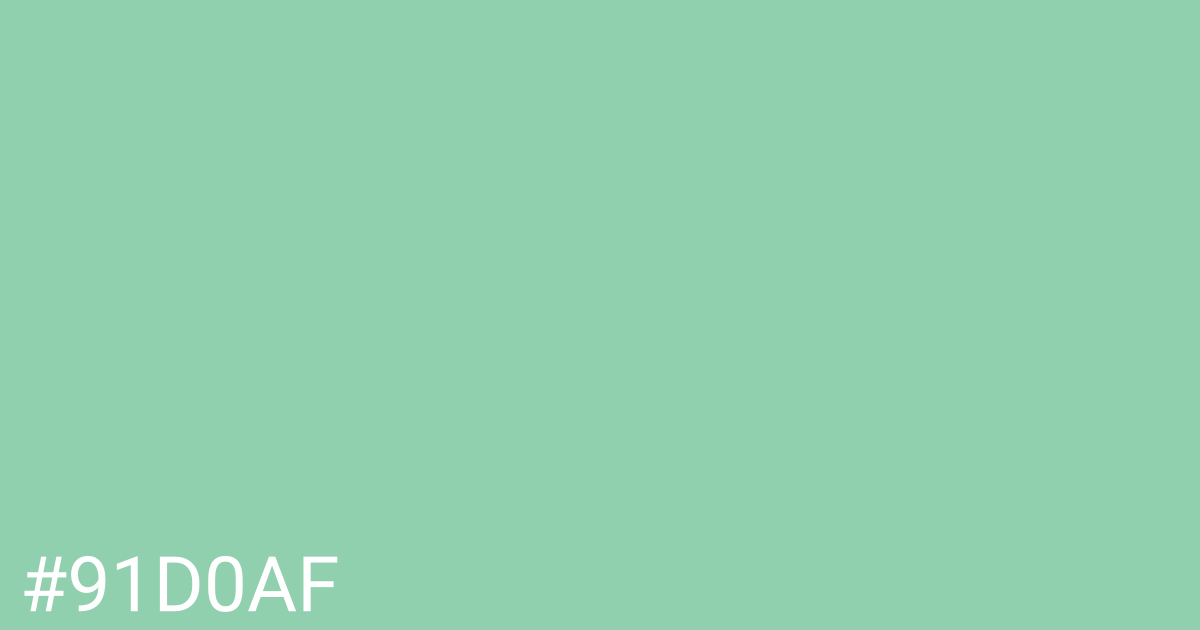 Hex color #91d0af graphic