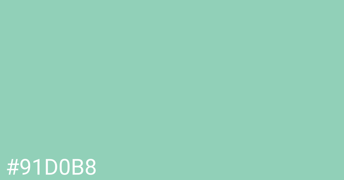 Hex color #91d0b8 graphic