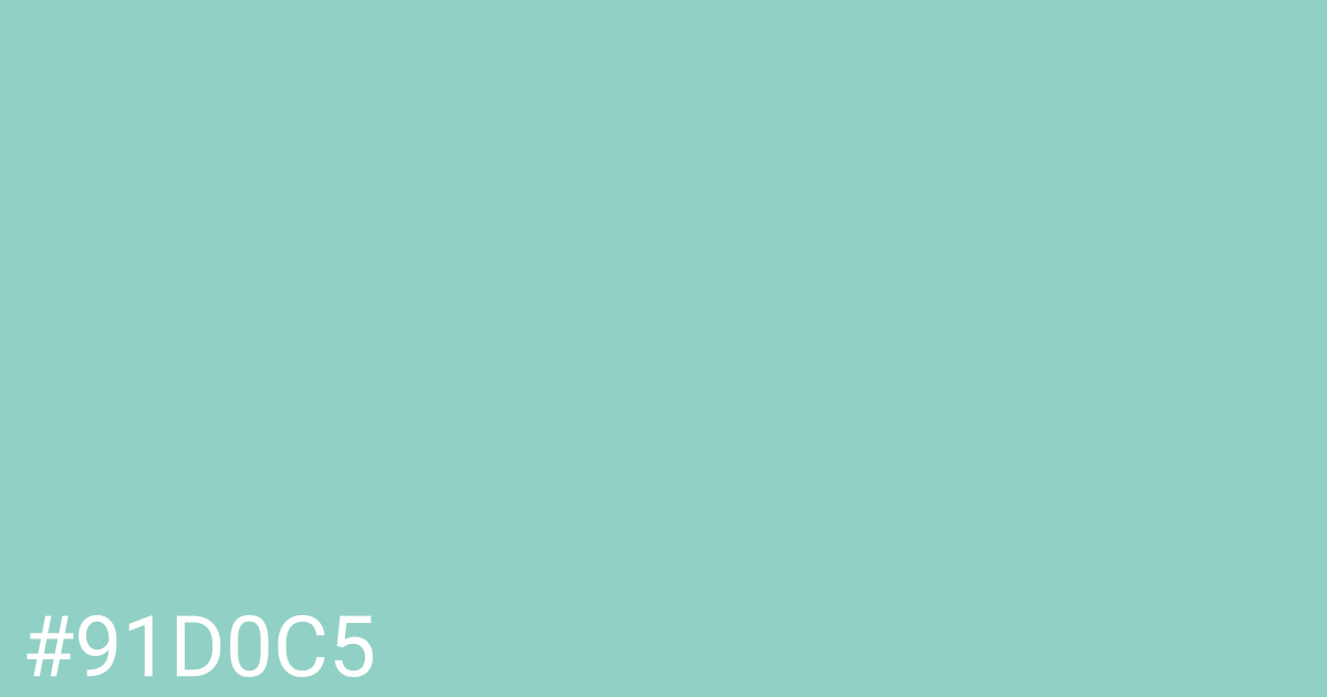 Hex color #91d0c5 graphic