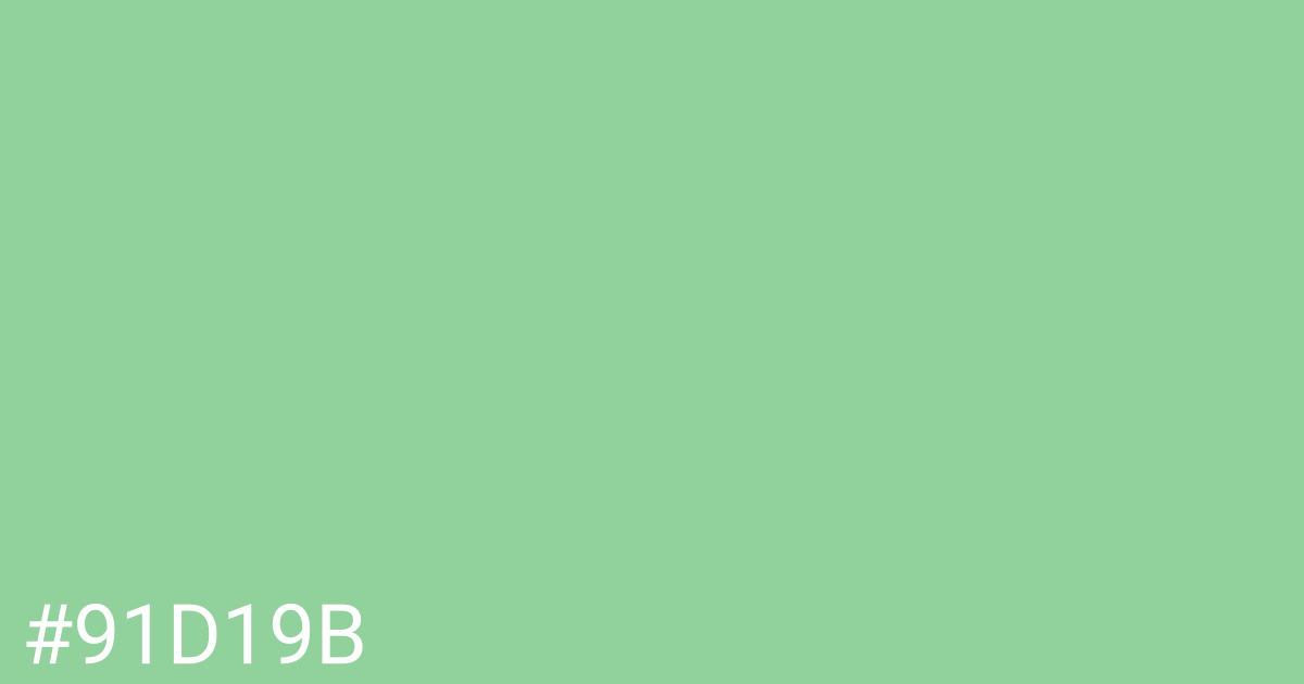 Hex color #91d19b graphic