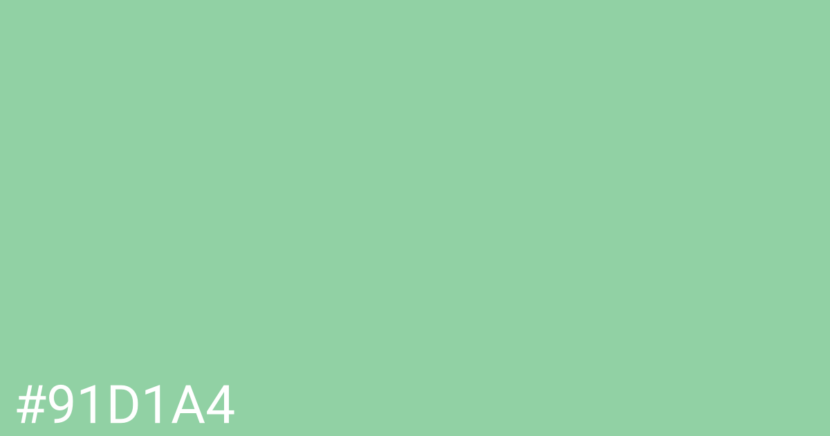 Hex color #91d1a4 graphic