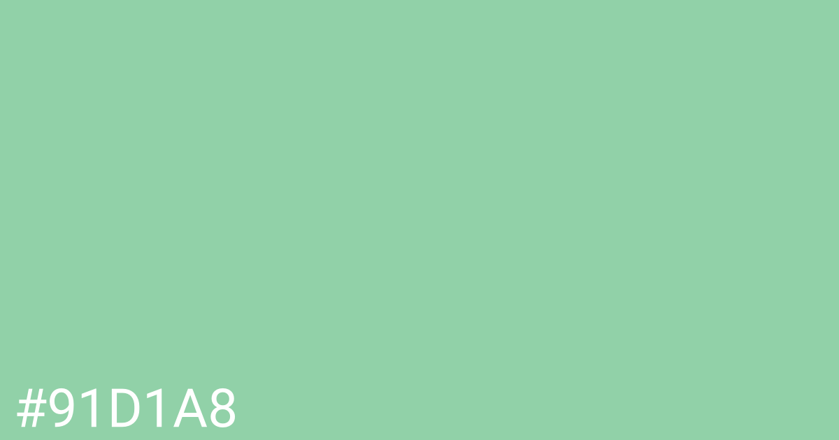 Hex color #91d1a8 graphic