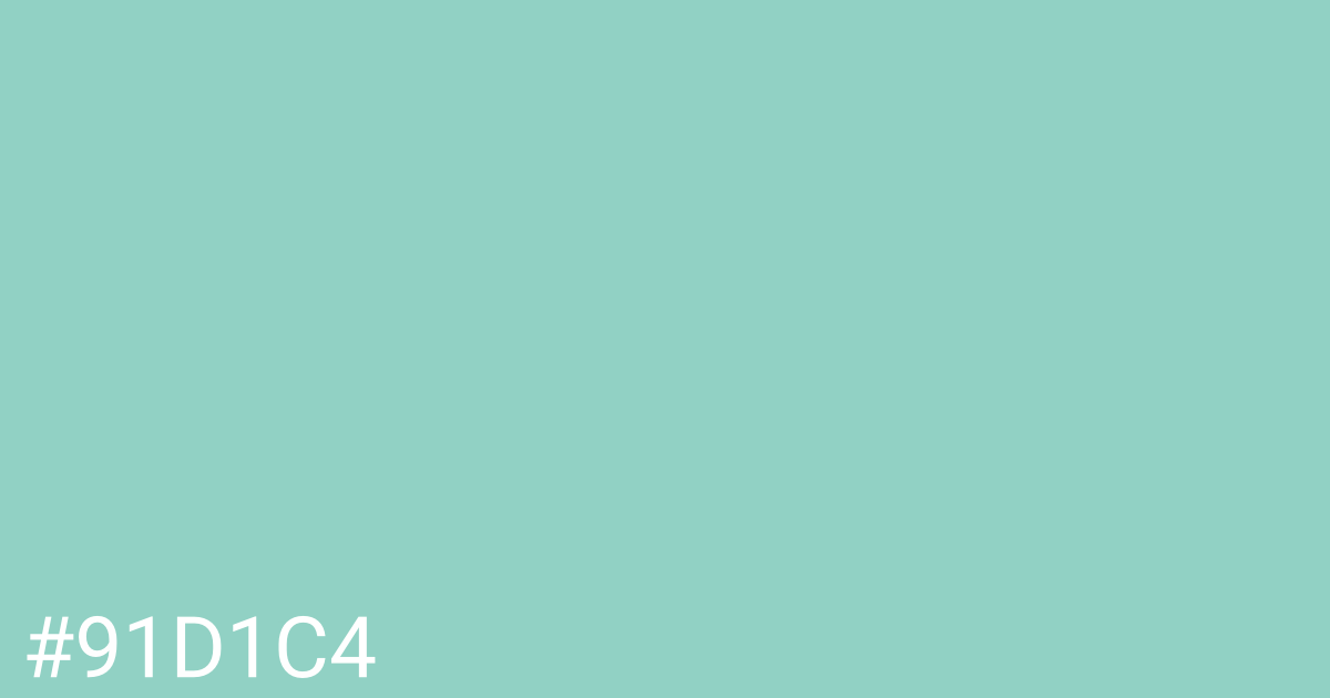 Hex color #91d1c4 graphic