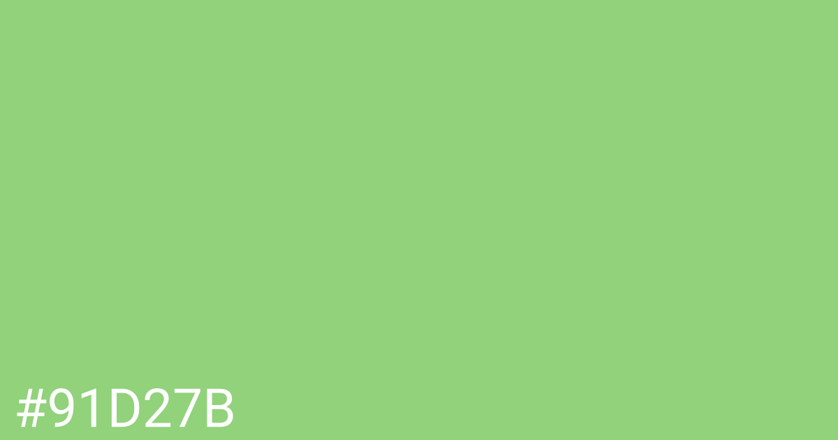 Hex color #91d27b graphic