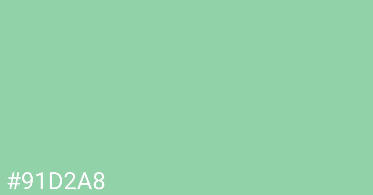 Hex color #91d2a8 graphic