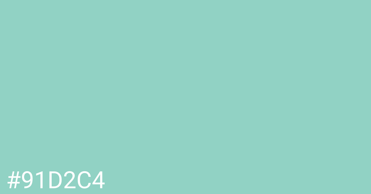 Hex color #91d2c4 graphic