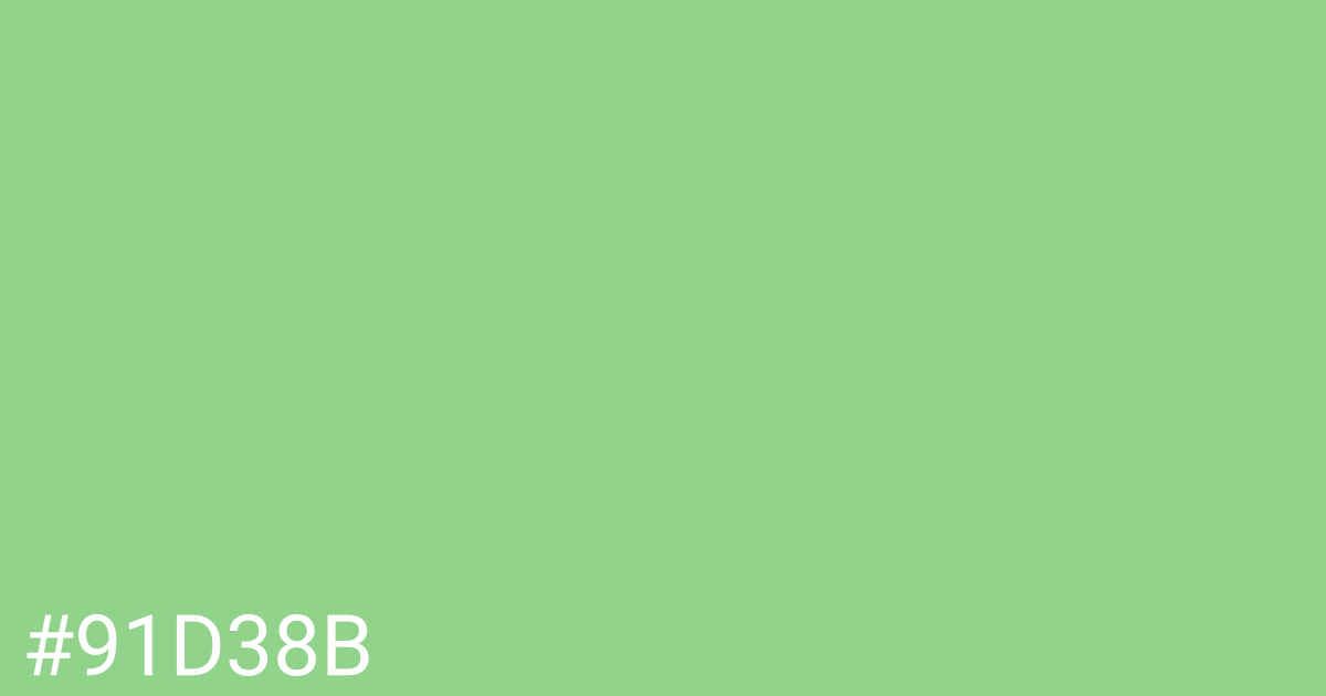 Hex color #91d38b graphic