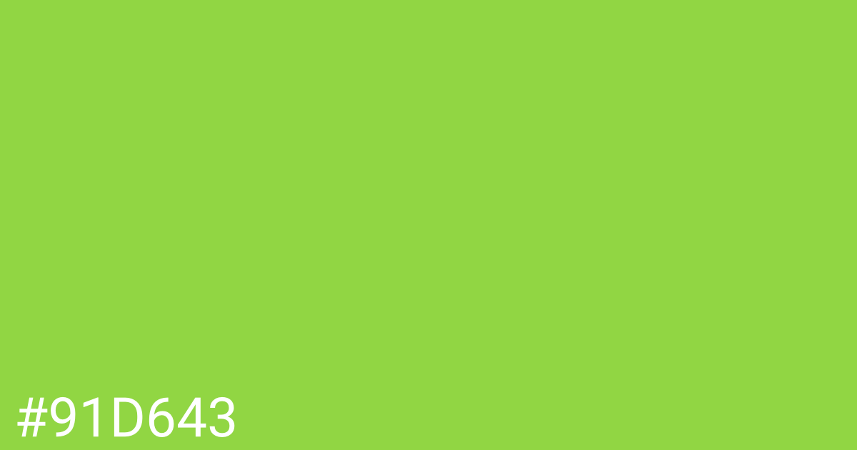 Hex color #91d643 graphic