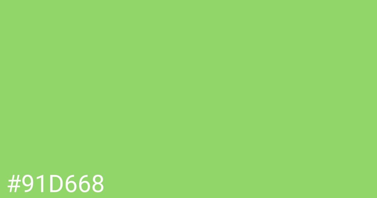 Hex color #91d668 graphic