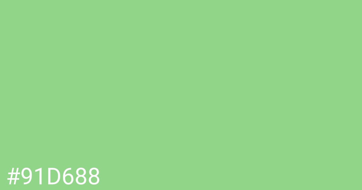 Hex color #91d688 graphic