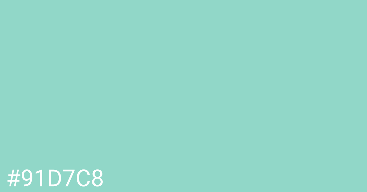 Hex color #91d7c8 graphic