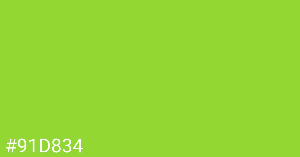 Hex color #91d834 graphic