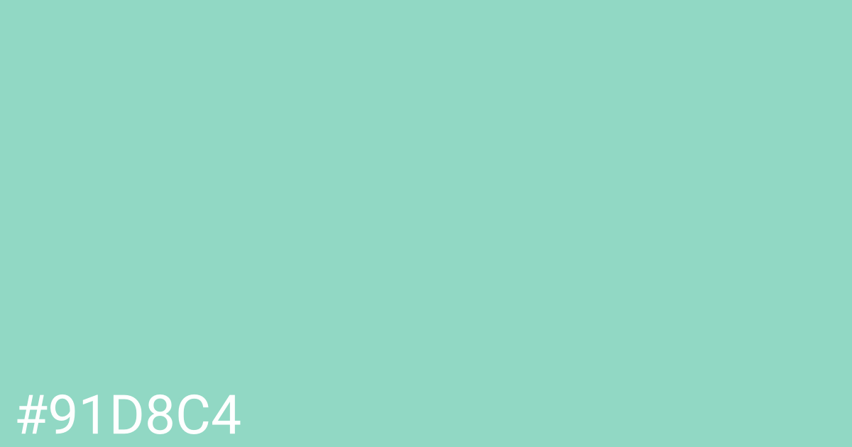 Hex color #91d8c4 graphic