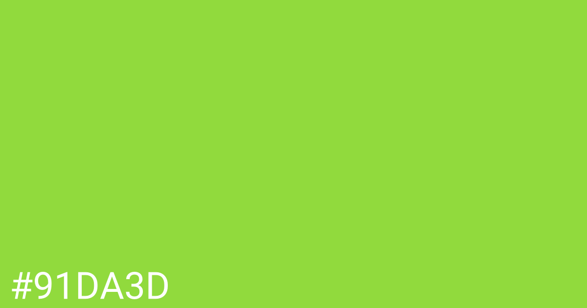 Hex color #91da3d graphic