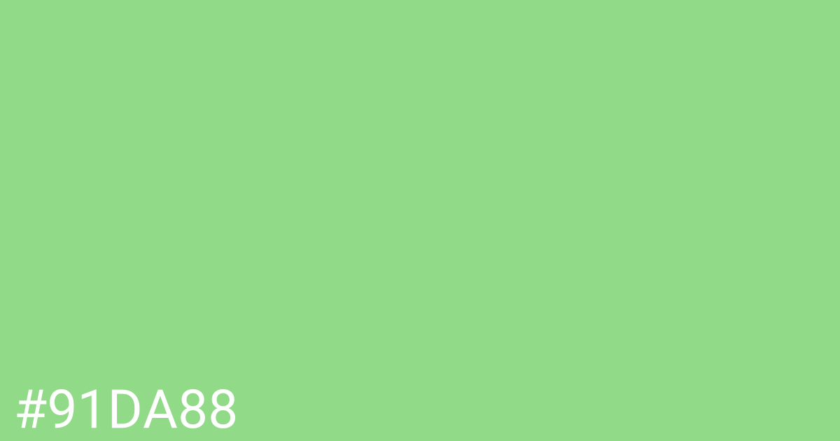 Hex color #91da88 graphic