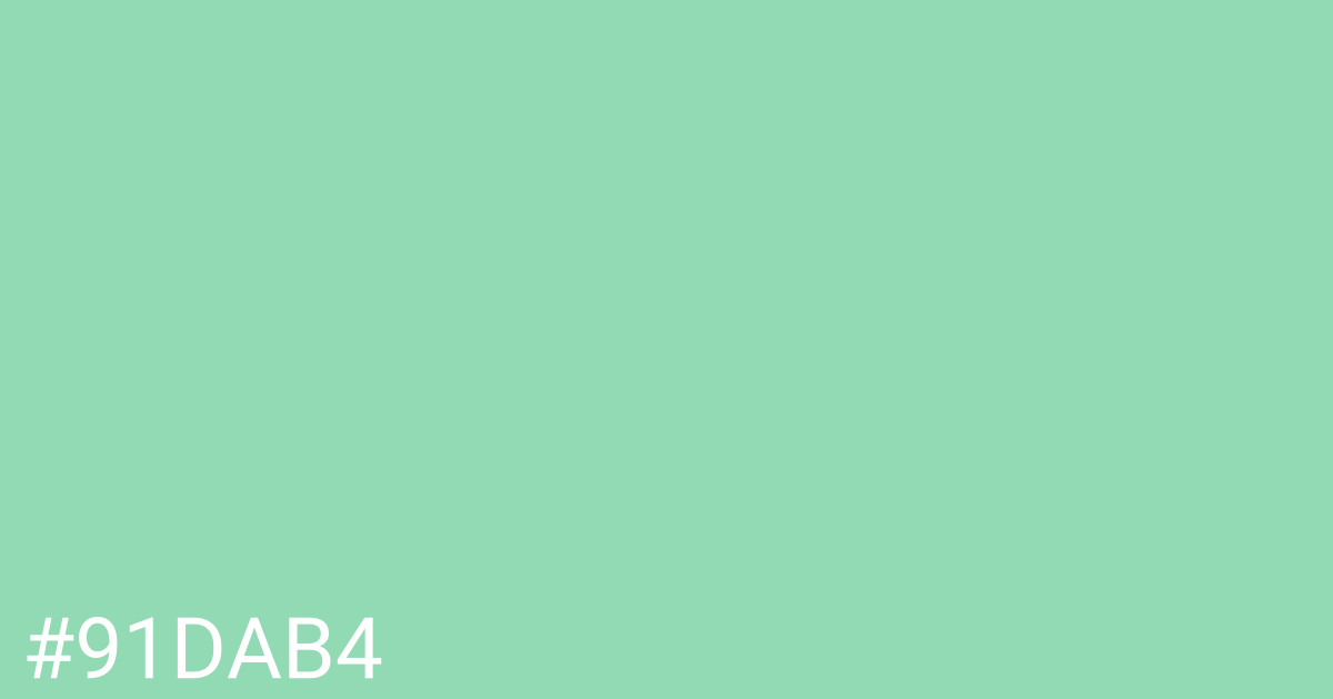 Hex color #91dab4 graphic