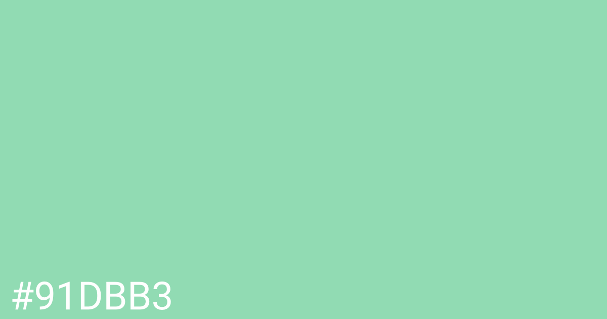 Hex color #91dbb3 graphic