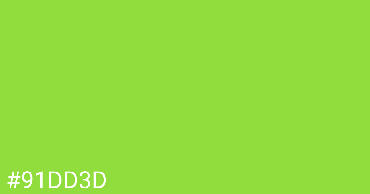 Hex color #91dd3d graphic