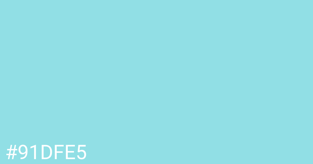 Hex color #91dfe5 graphic