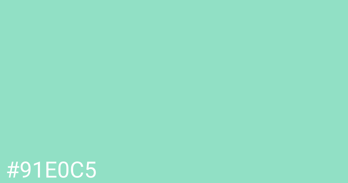 Hex color #91e0c5 graphic