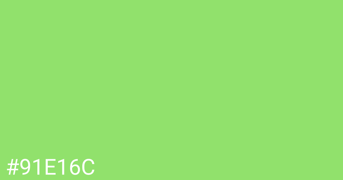 Hex color #91e16c graphic