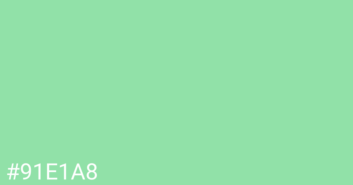 Hex color #91e1a8 graphic