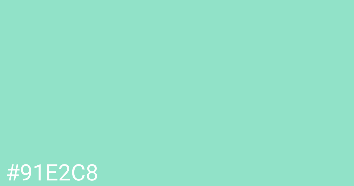 Hex color #91e2c8 graphic