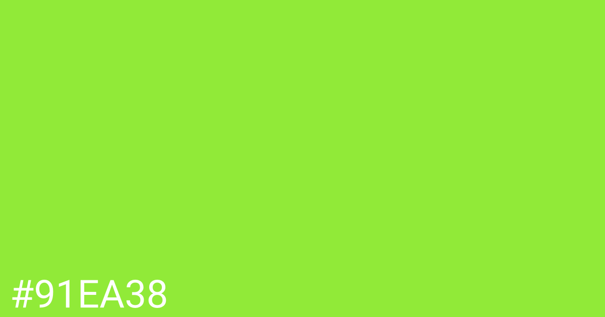 Hex color #91ea38 graphic