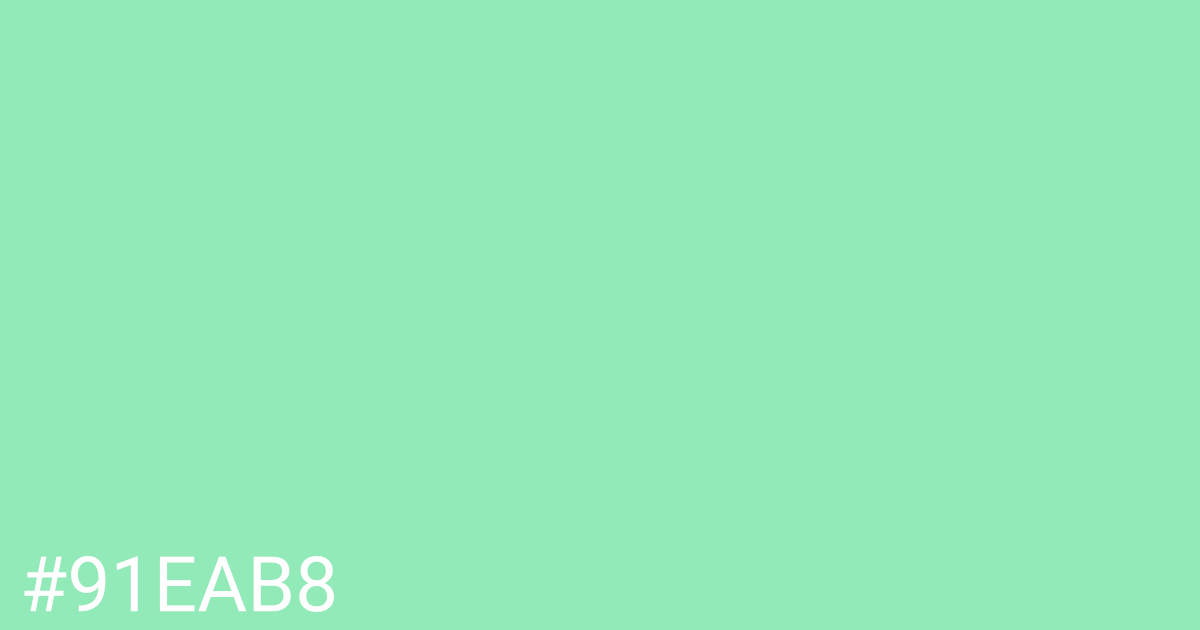 Hex color #91eab8 graphic