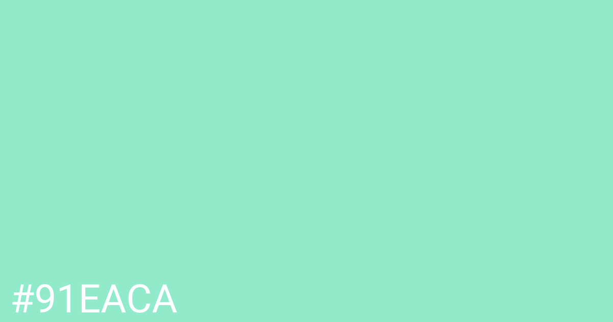 Hex color #91eaca graphic