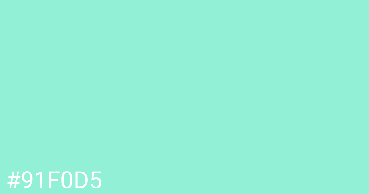 Hex color #91f0d5 graphic