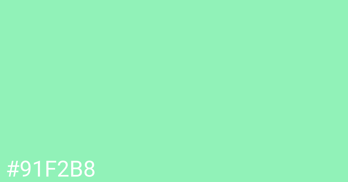 Hex color #91f2b8 graphic