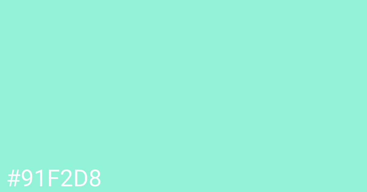 Hex color #91f2d8 graphic