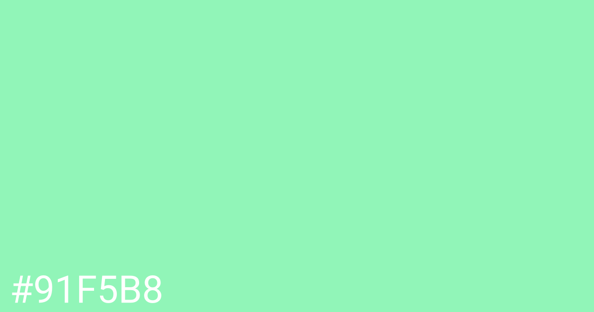 Hex color #91f5b8 graphic