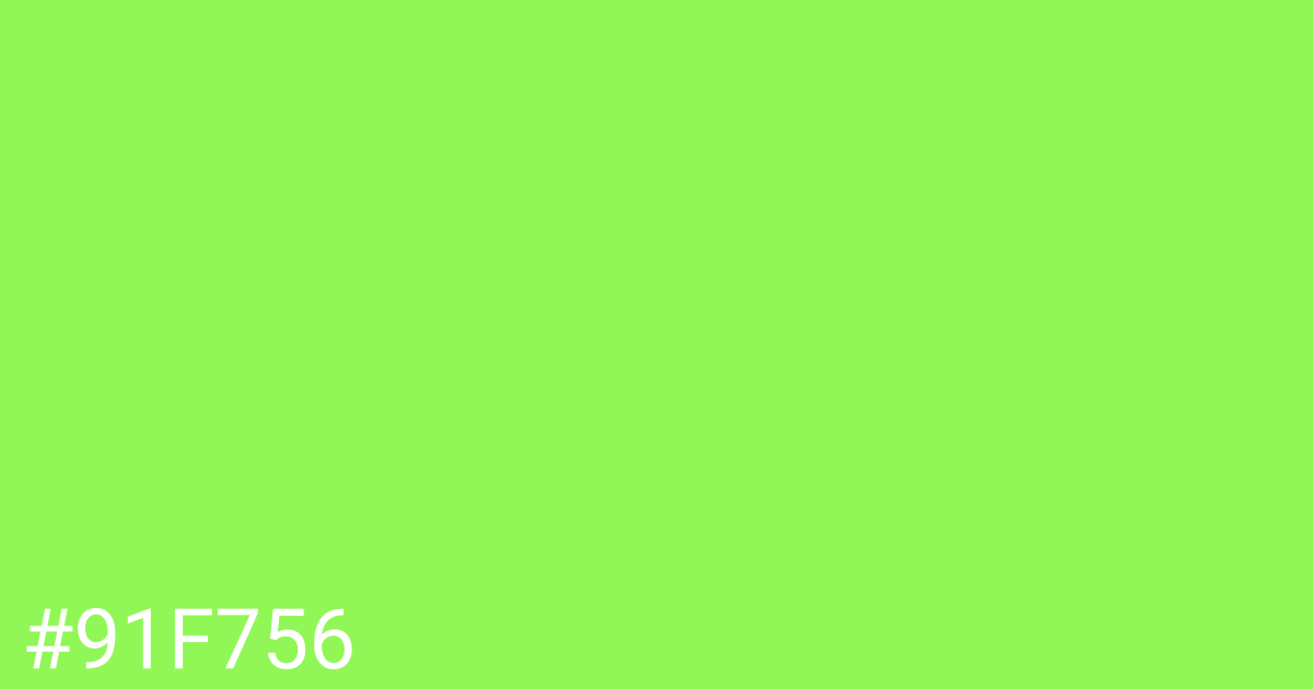 Hex color #91f756 graphic