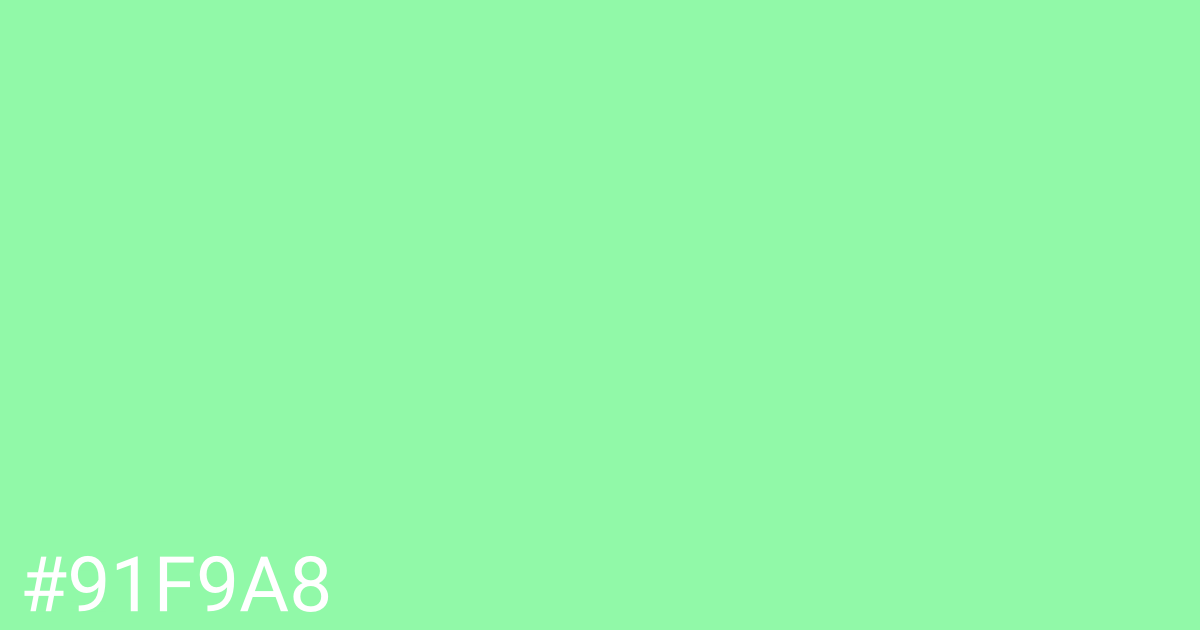 Hex color #91f9a8 graphic